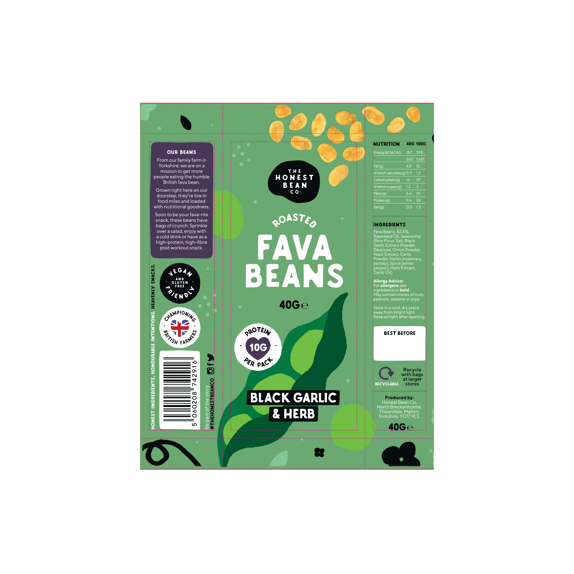 BLACK GARLIC & HERB BEANS 12X40G
