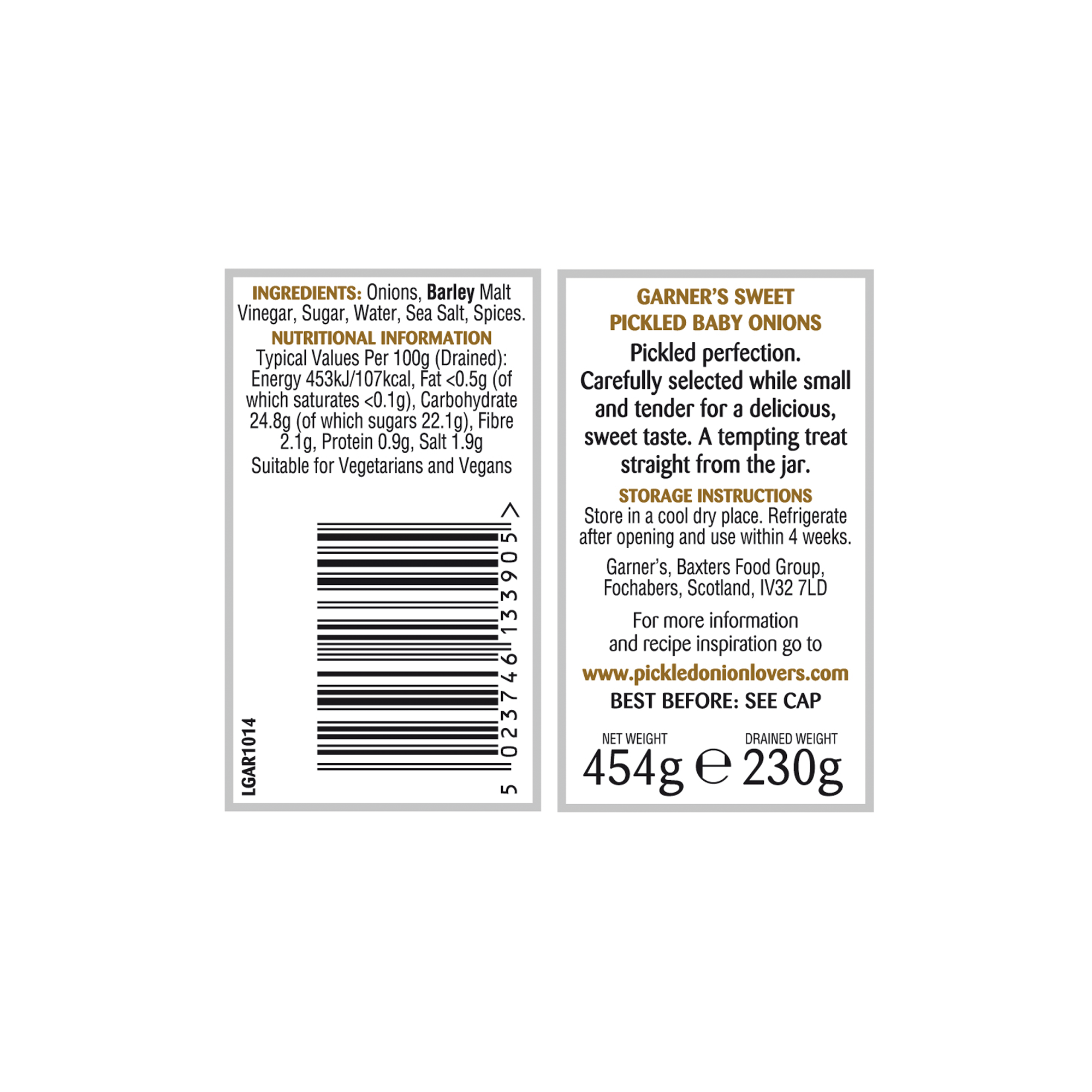 SWEET PICKLED BABY ONIONS 6X454G SWEET PICKLED BABY ONIONS 6X454G