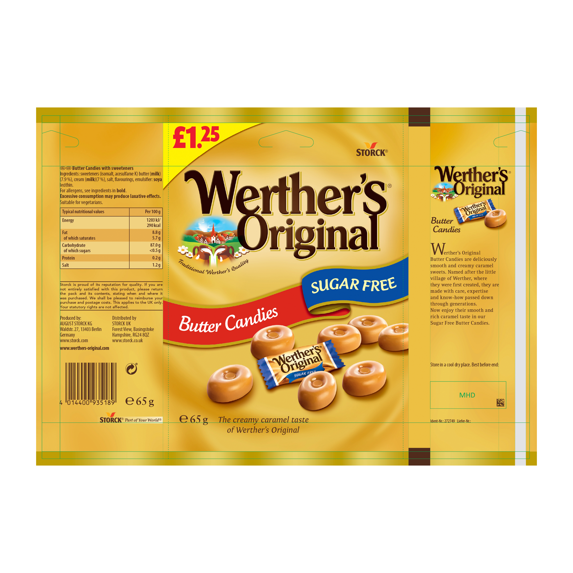 BUTTER CANDIES SF PMP œ1.25 12X65G