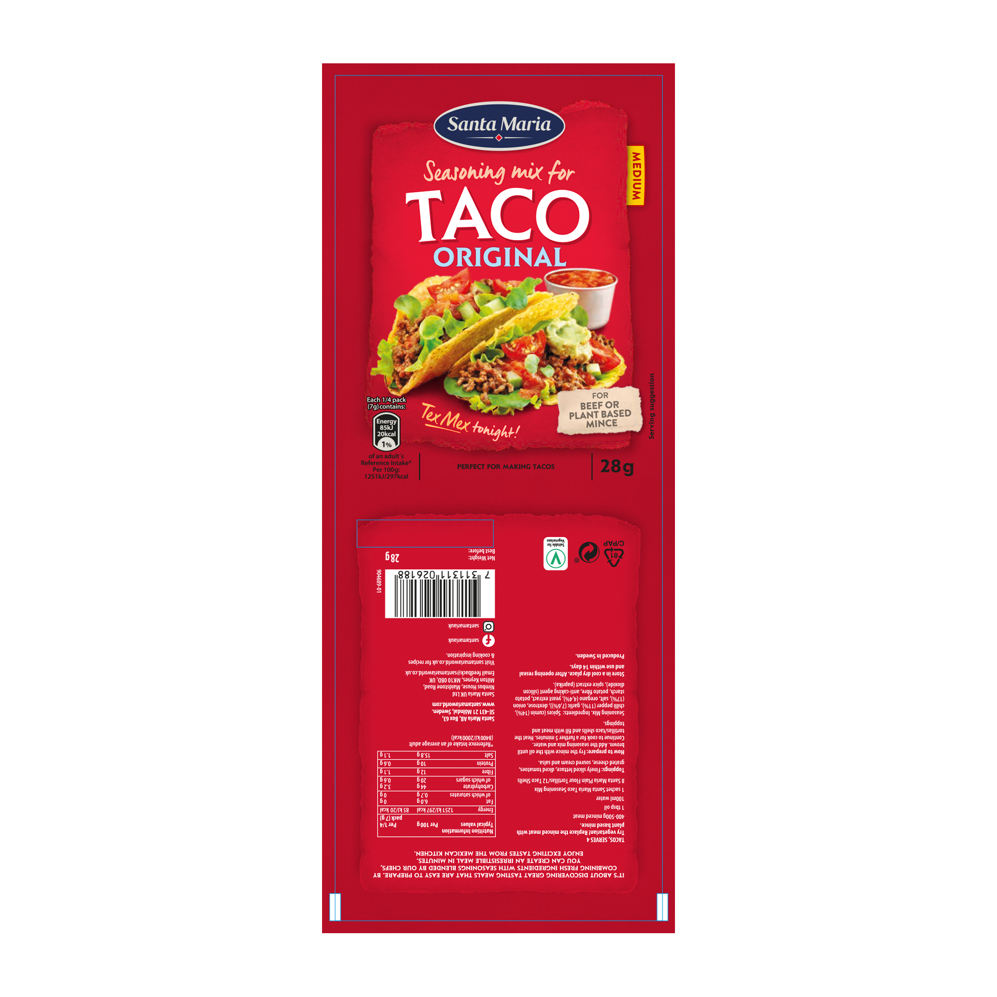 TACO MEDIUM SEASONING