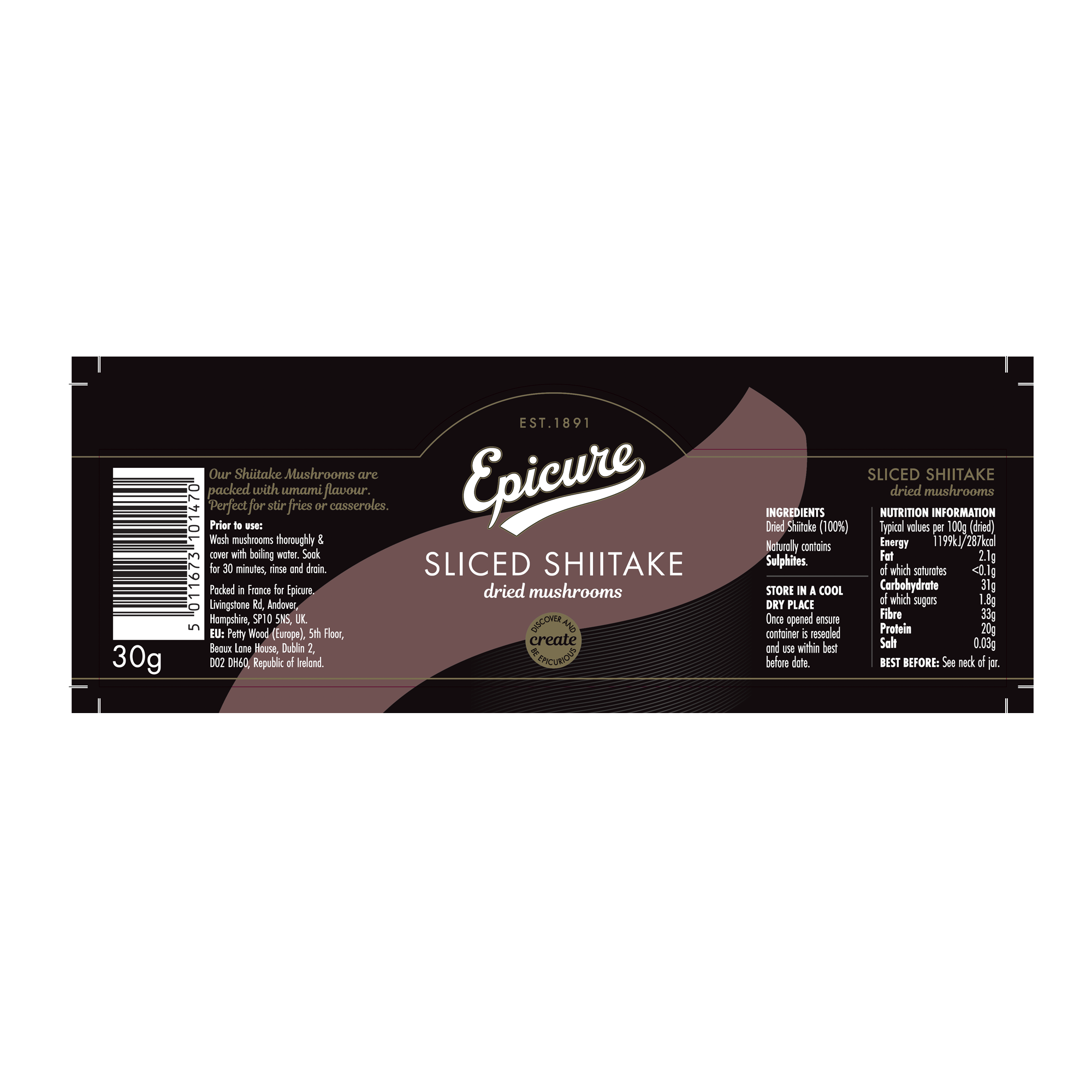 SLICED SHIITAKE MUSHROOMS