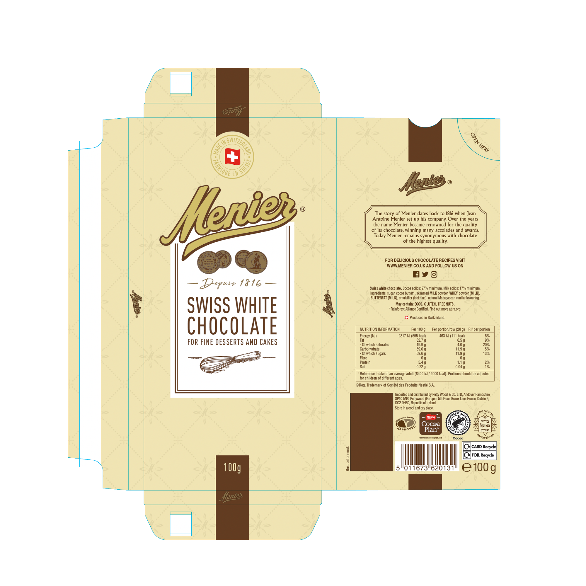 WHITE COOKING CHOC 16X100G