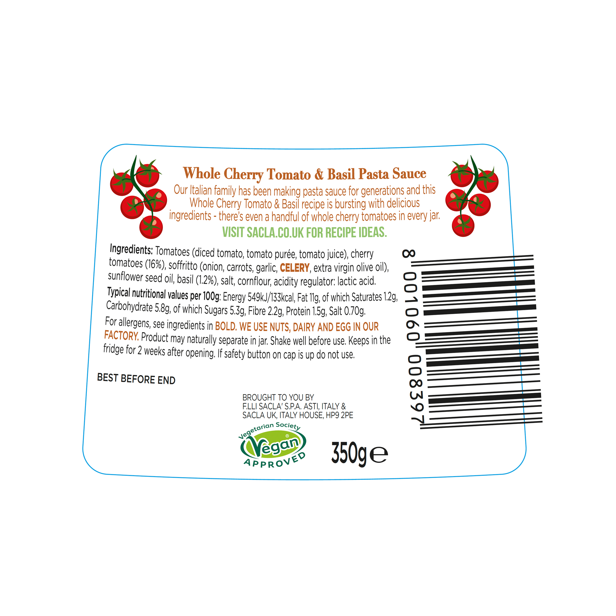 WHOLE CHERRY TOMATO&BASIL SAUCE WHOLE CHERRY TOMATO&BASIL SAUCE