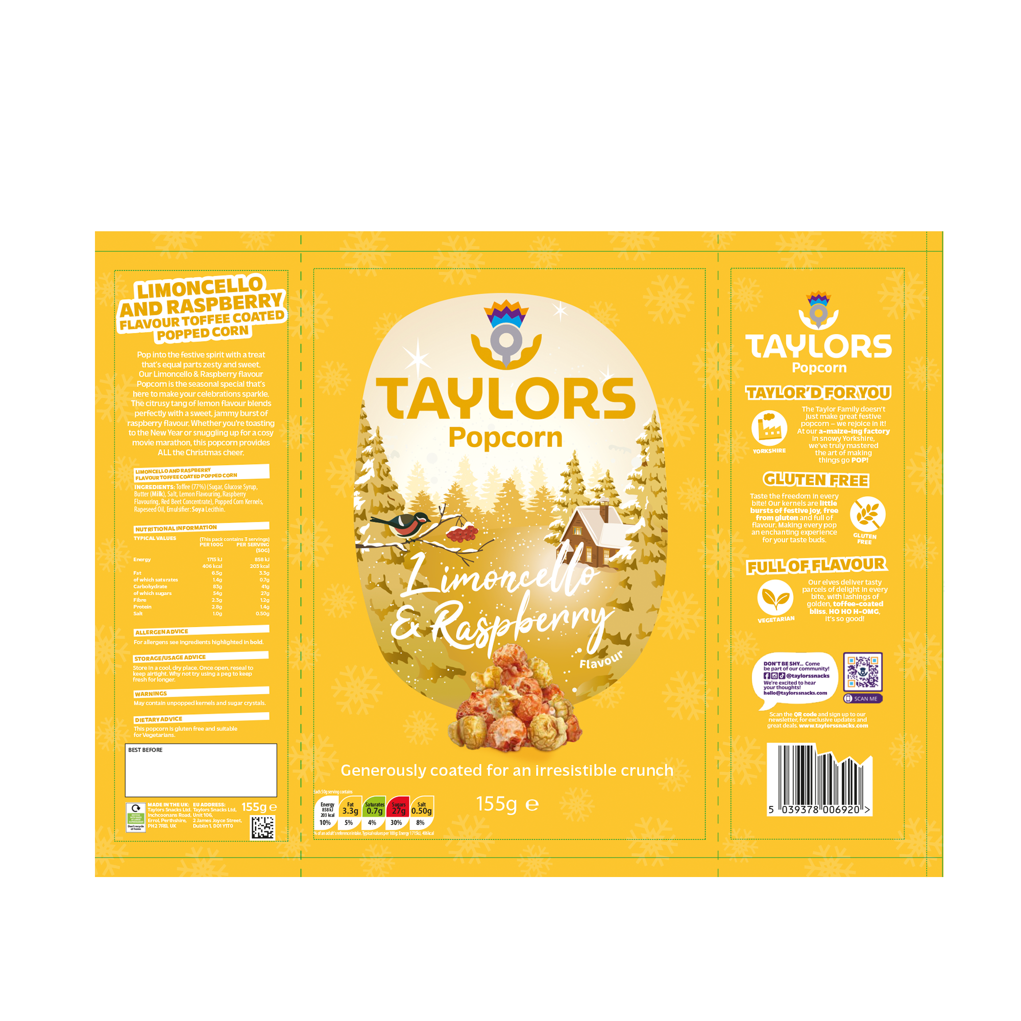 LIMONCELLO RASPBERRY POPCORN