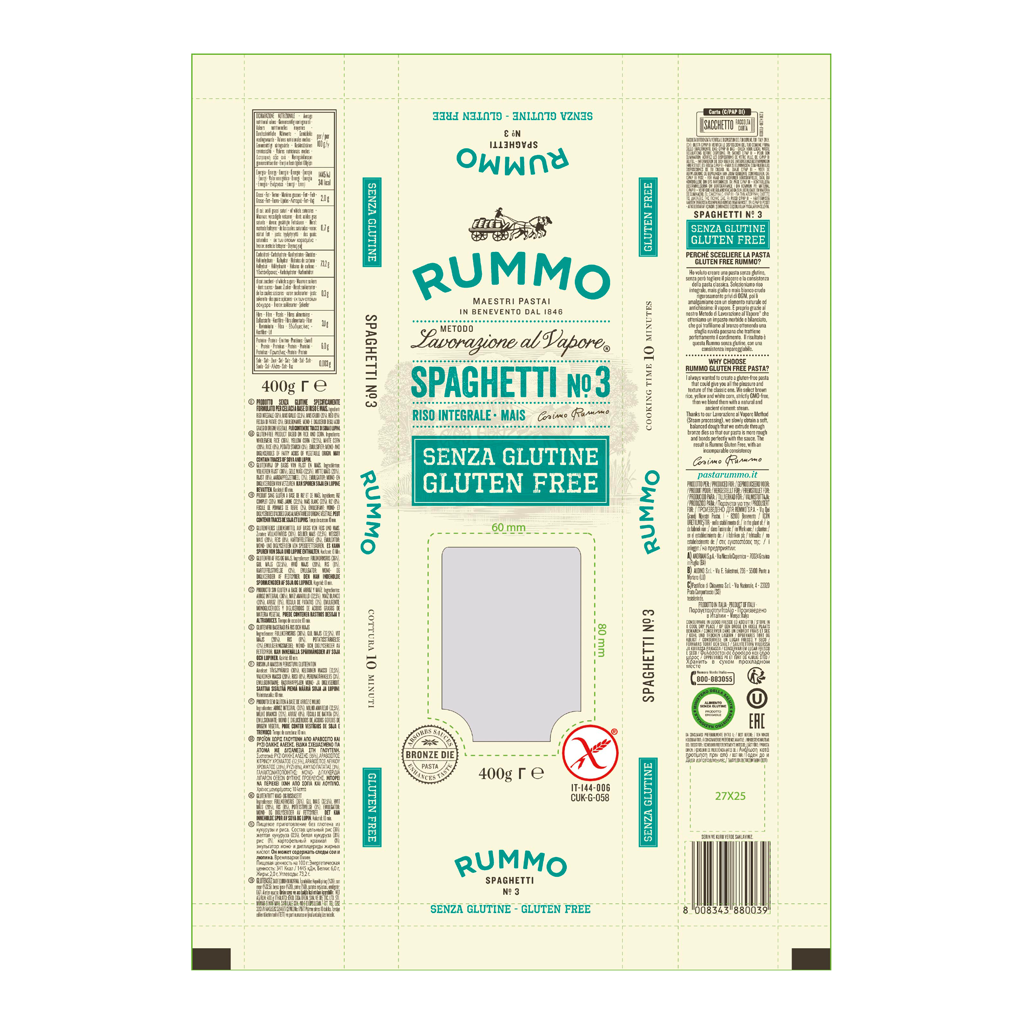 GF SPAGHETTI NO.3 12X400G GF SPAGHETTI NO.3 12X400G