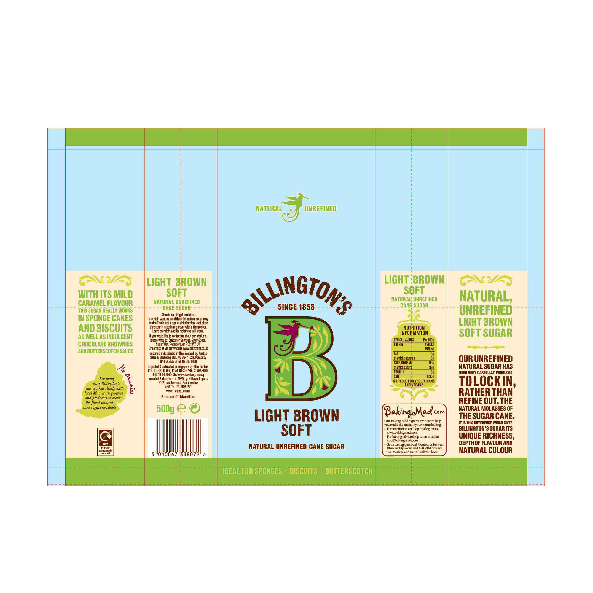 LIGHT SOFT BROWN SUGAR 10X500G