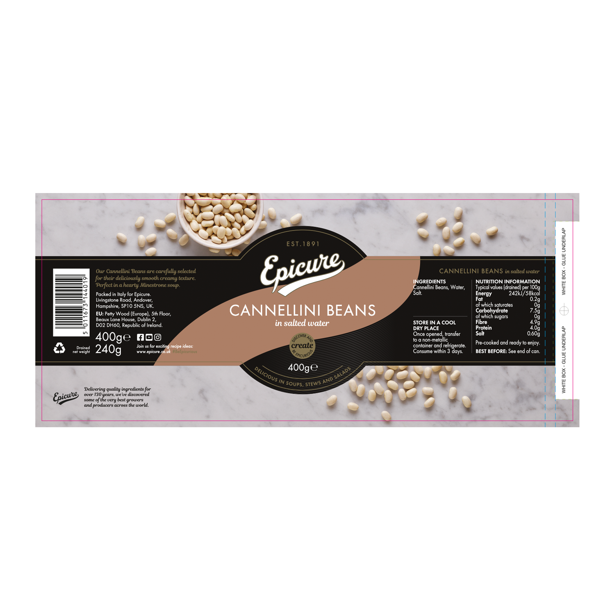 CANNELLINI BEANS/SALTED WATER 400G CANNELLINI BEANS/SALTED WATER 400G