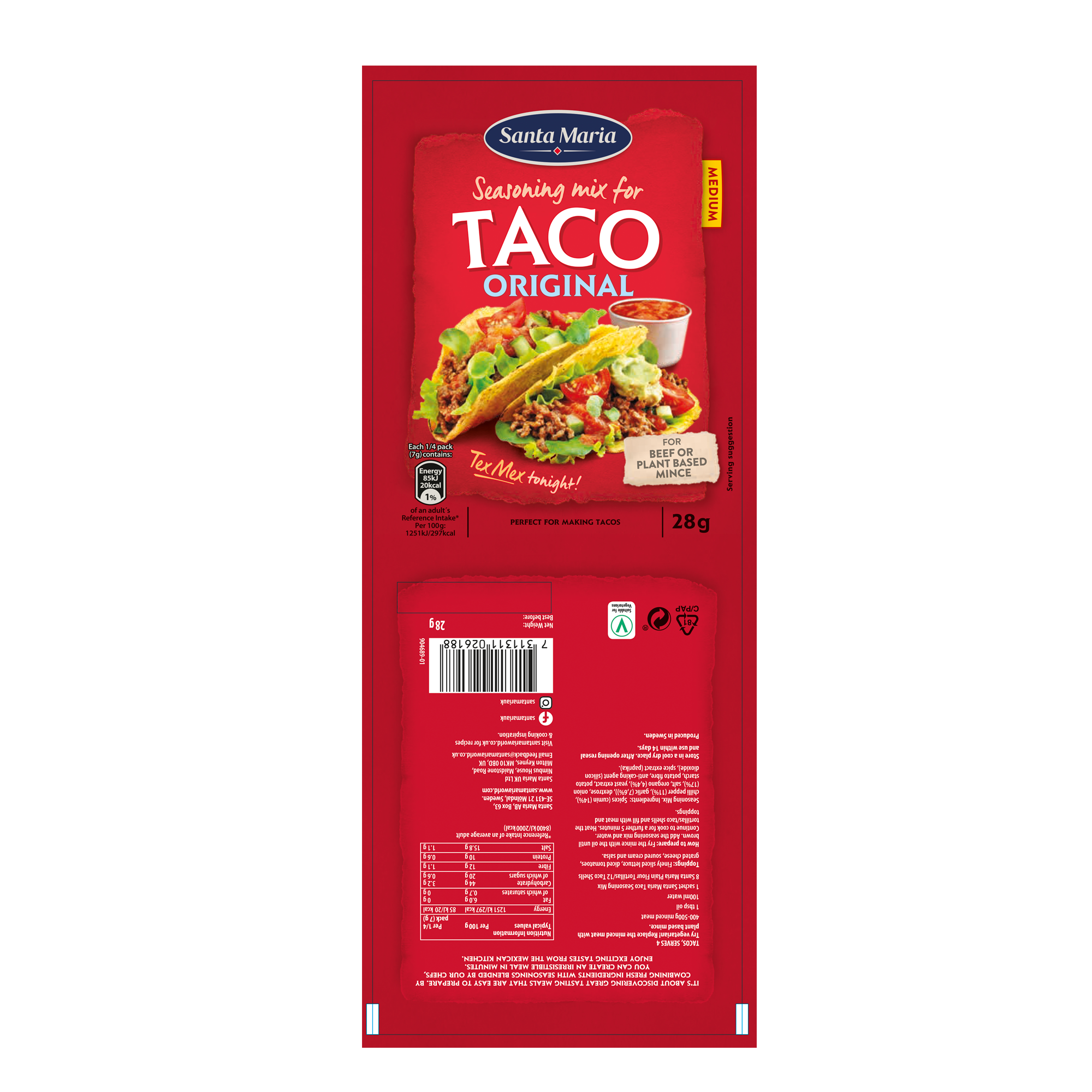TACO MEDIUM SEASONING