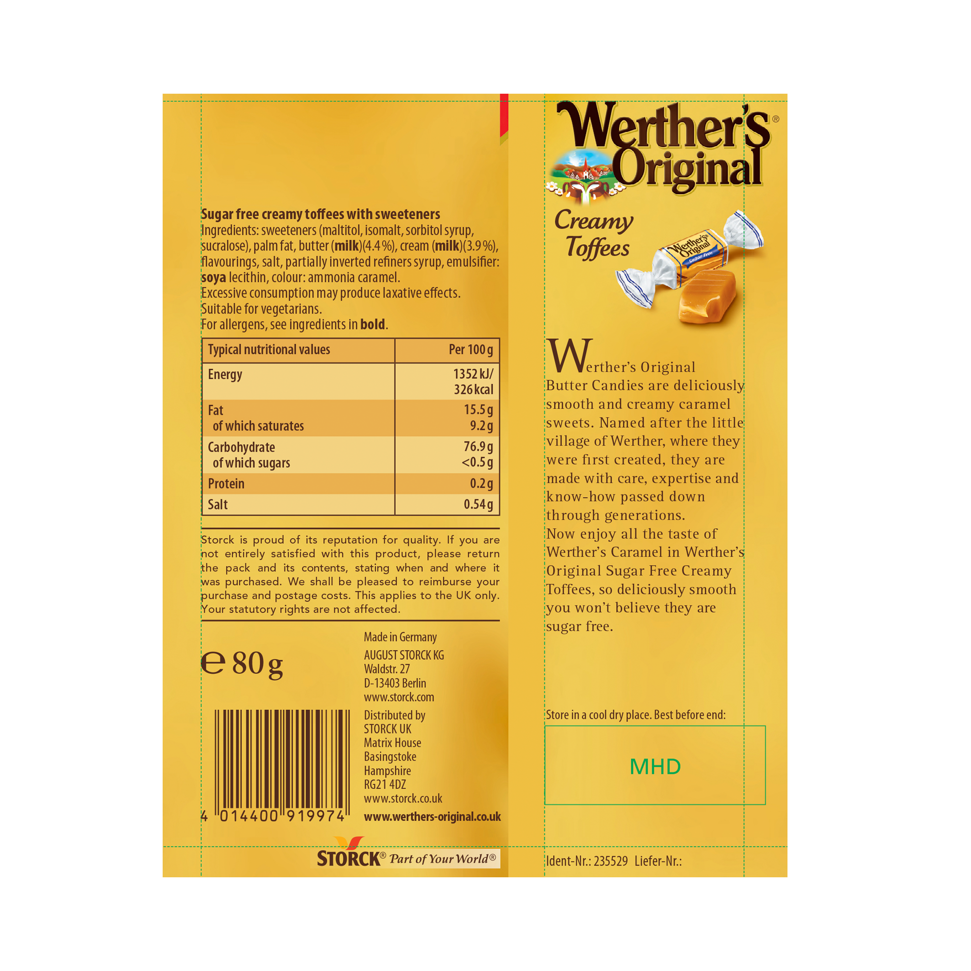 CREAMY TOFFEES SF BAG