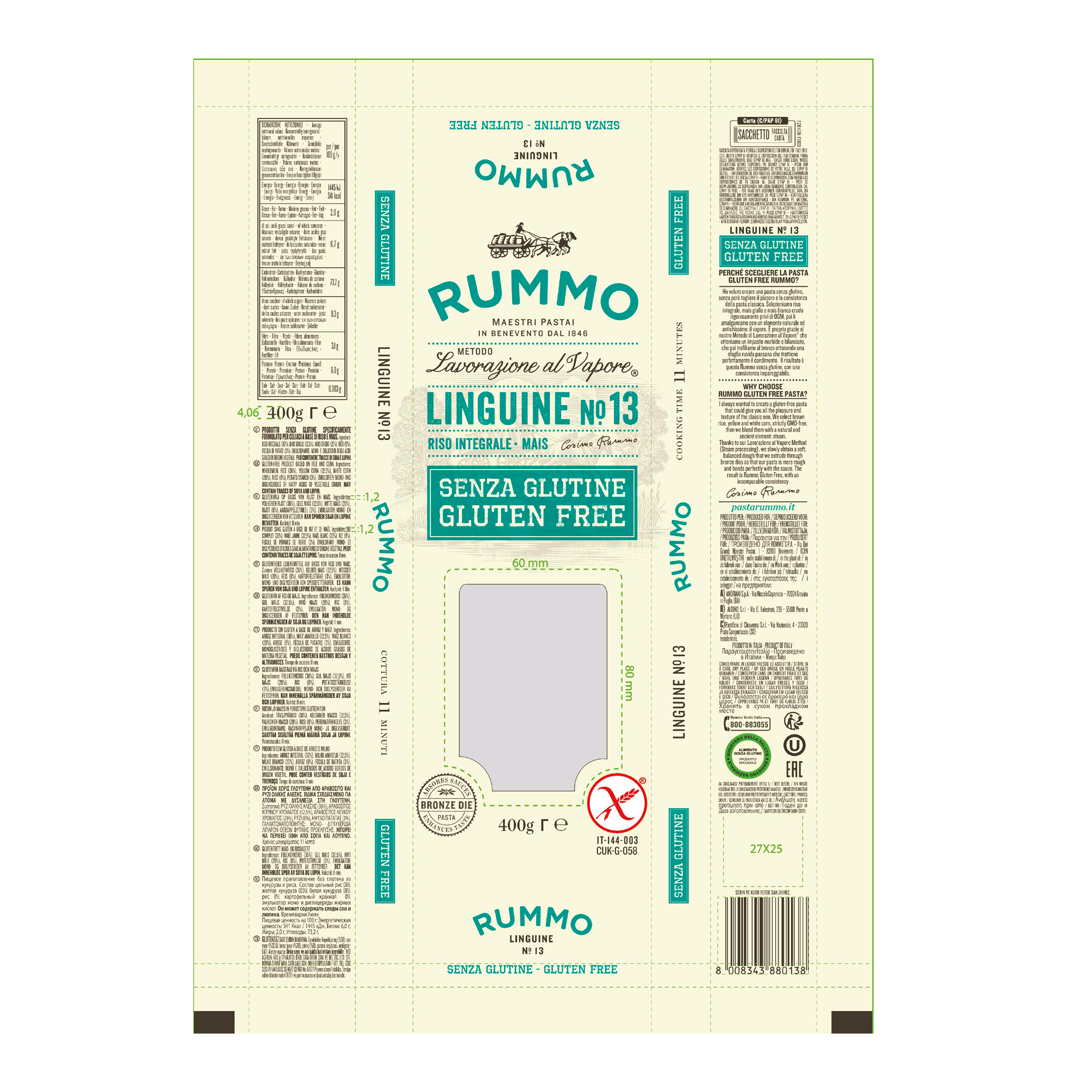 GF LINGUINE NO.13  12X400G GF LINGUINE NO.13  12X400G