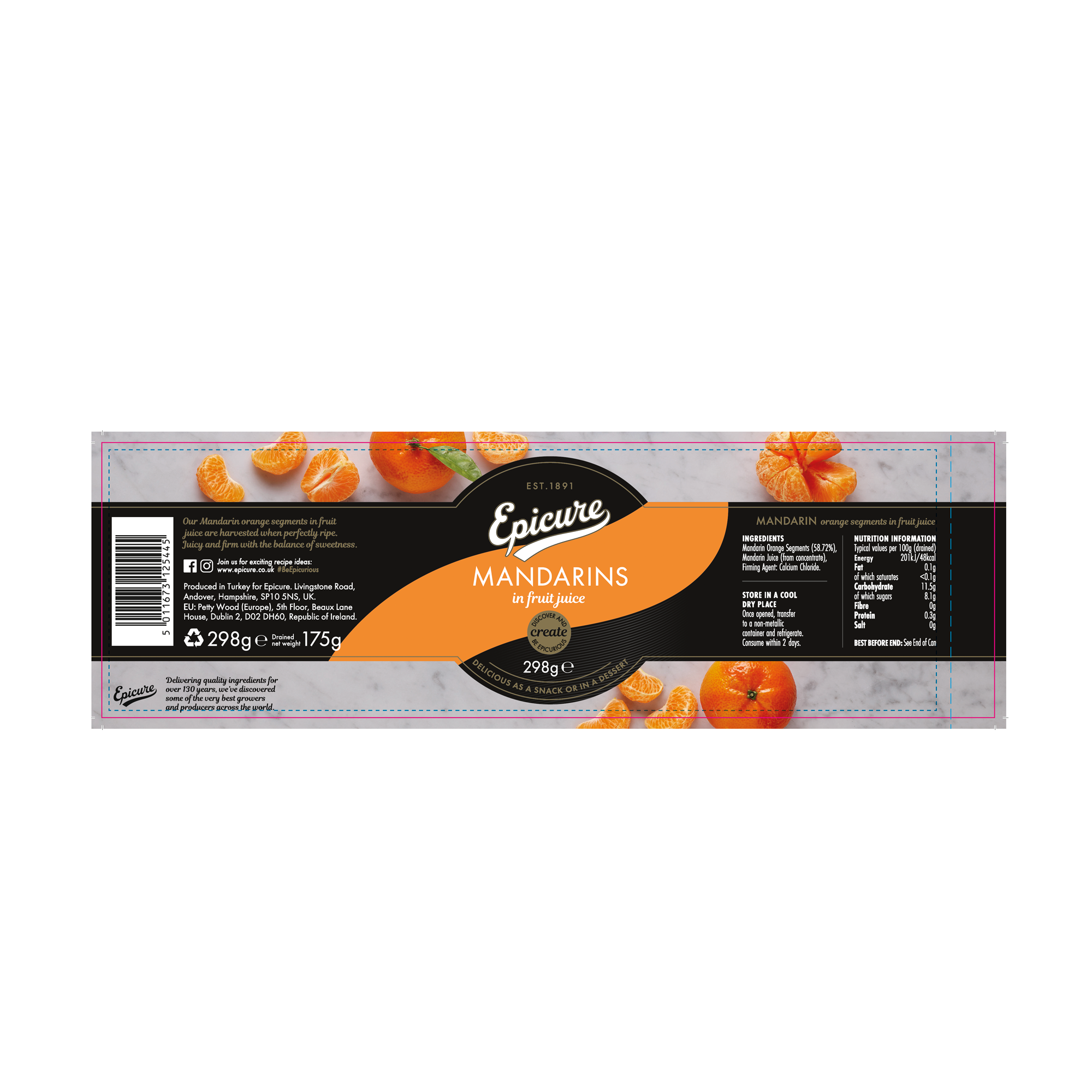 MANDARIN ORANGE SEGMENTS/JUICE 298G